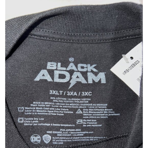 NEW Black Adam Men's 3XLT T-Shirt DC Comics Short Sleeve Graphic Tee - Picture 2 of 2